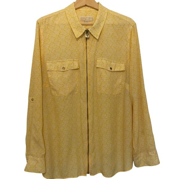 Michael Kors Women's Y2K Vintage Full Zipper Long Sleeves Shirt Size 3X - Picture 1 of 9
